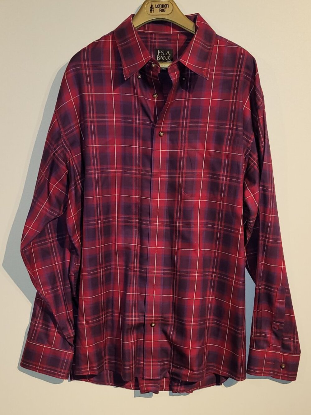 Jos. A. Bank Men's Plaid Button Down Shirt